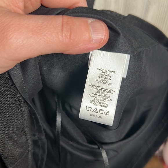 Women’s 1. State 3/4 Sleeve V-Neck Linen Blend Cutout Ring Detail Romper Large - Picture 6 of 8